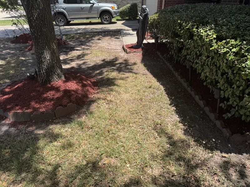Third landscape bed maintenance and mulch installation project
